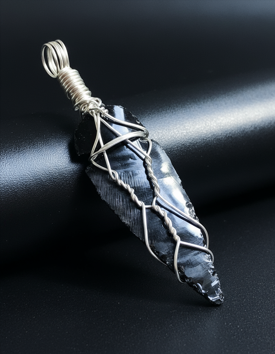 Black Tourmaline Pendant - Silver Reflections