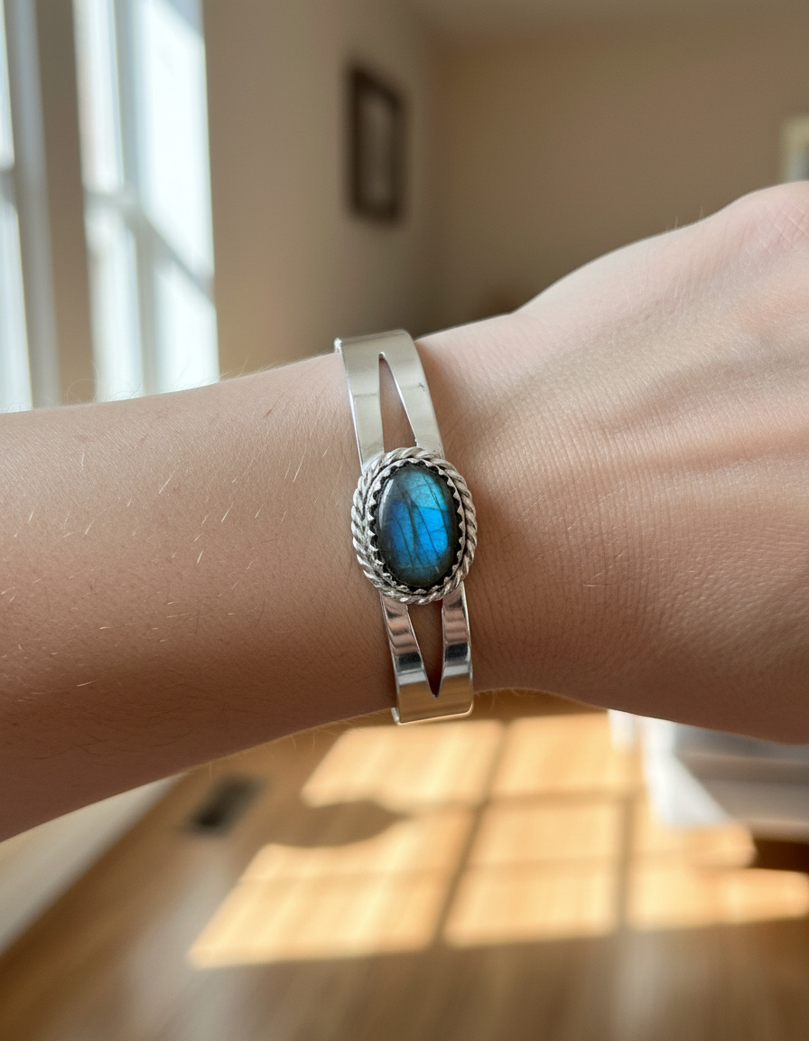 Bracelet on wrist front view