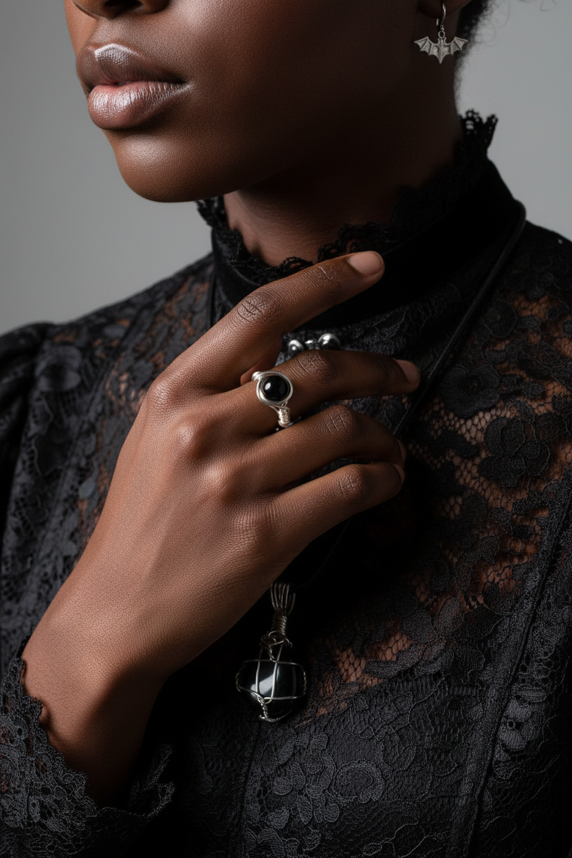 Close-up gothic jewelry set 1