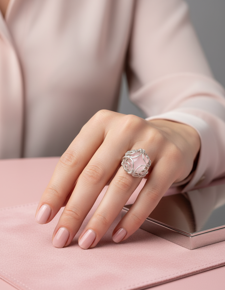 Corporate pink fashion studio shot 2