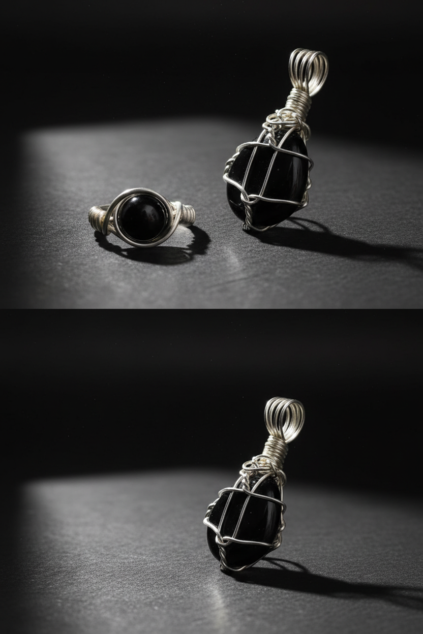 Creative dramatic shadows - black stone set
