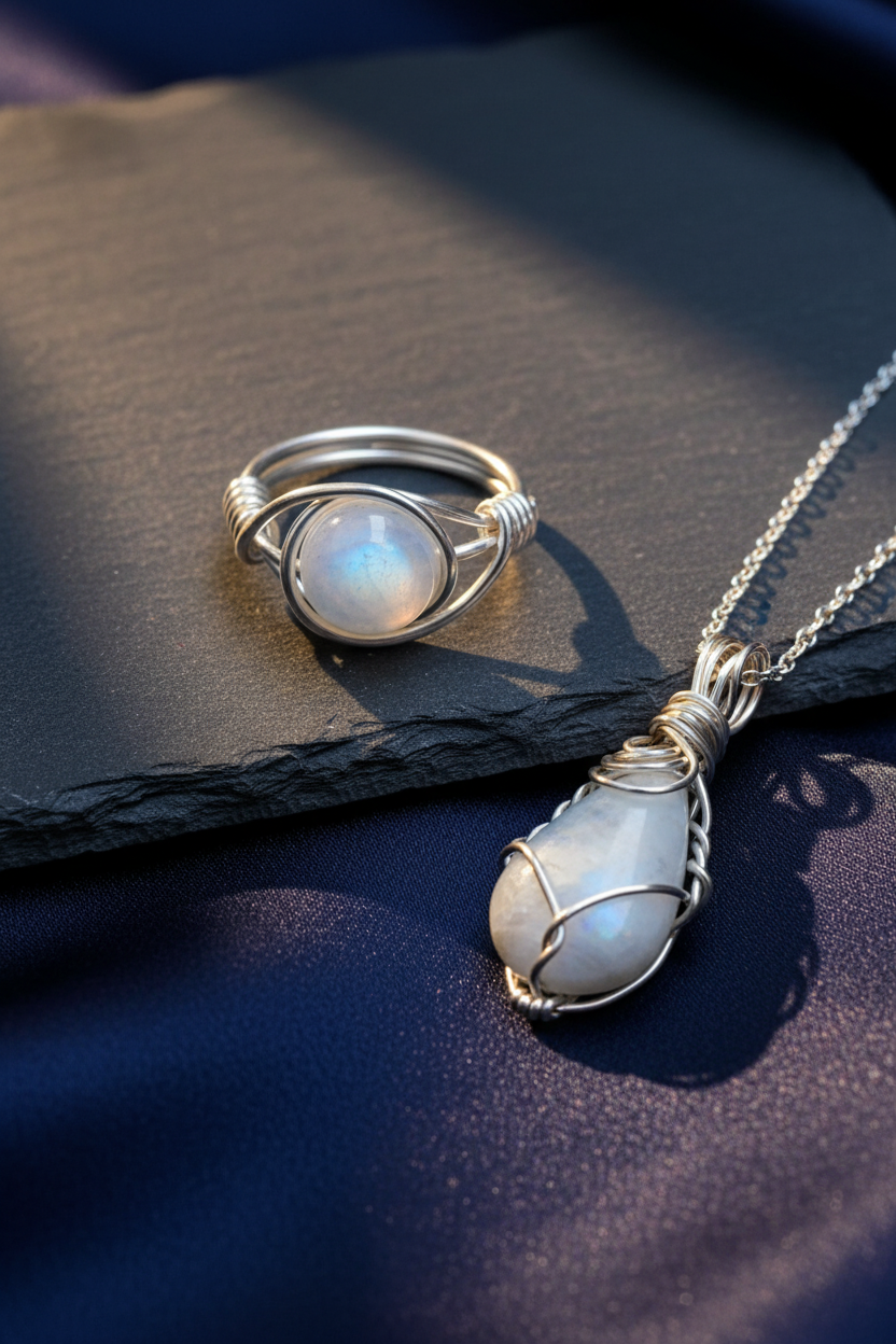 Creative elegant surface with shadows - smaller ring