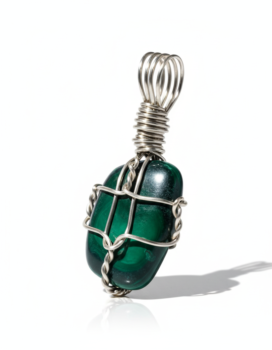 Dramatic side lighting exact malachite