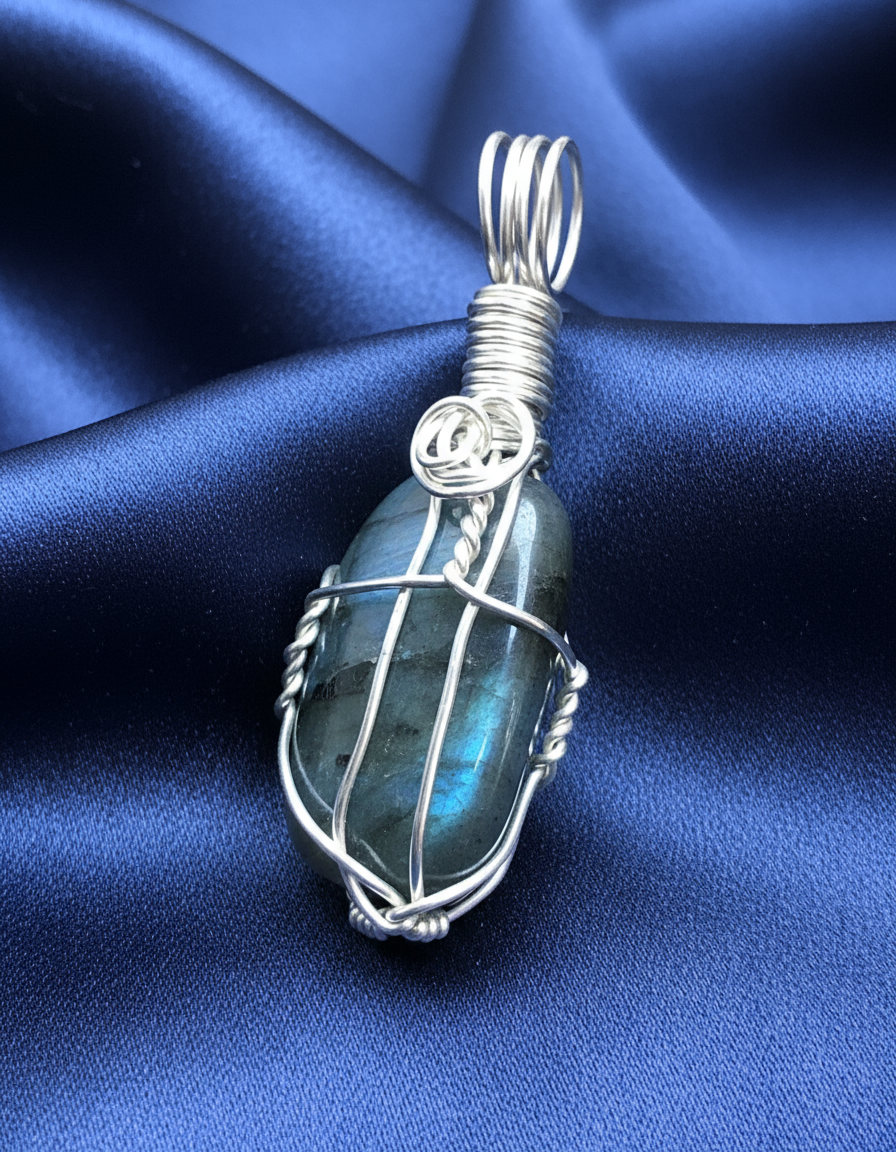 Labradorite Pendant - Midnight Blue