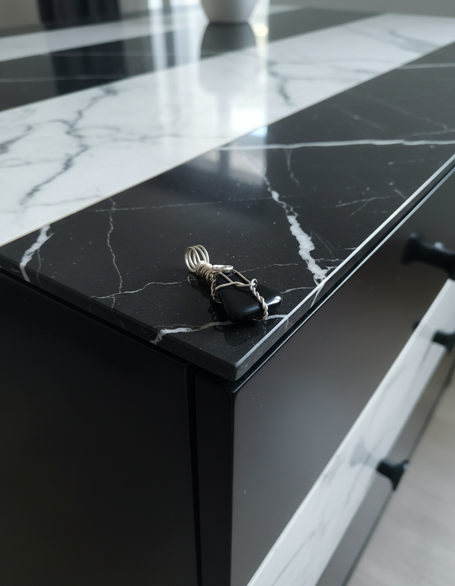 Mini pendant on modern dresser