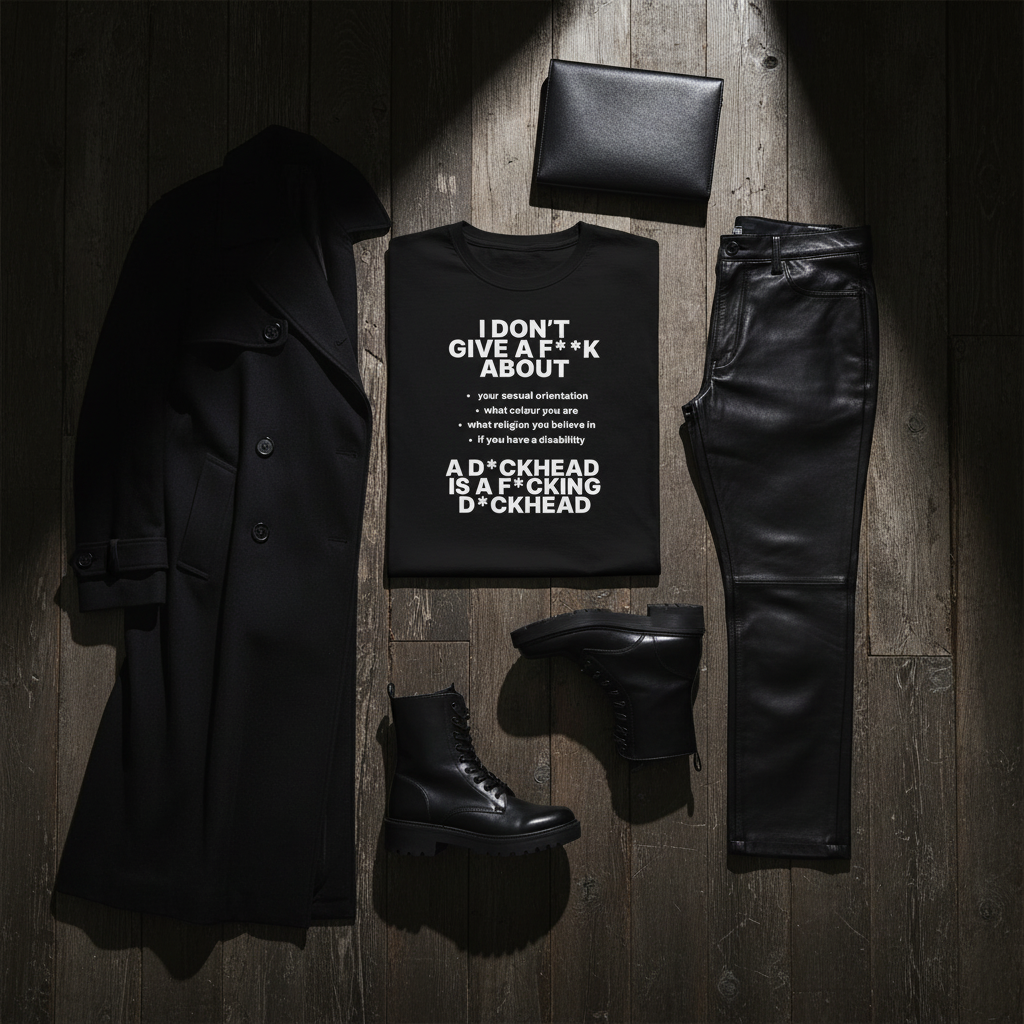 Urban luxury with trench coat and leather pants