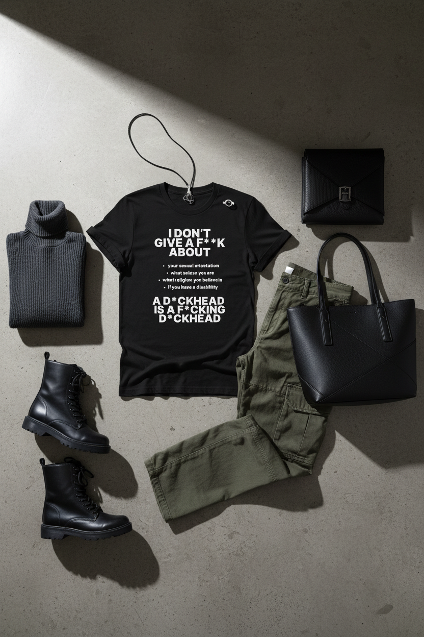 Urban streetwear with turtleneck and your jewelry set