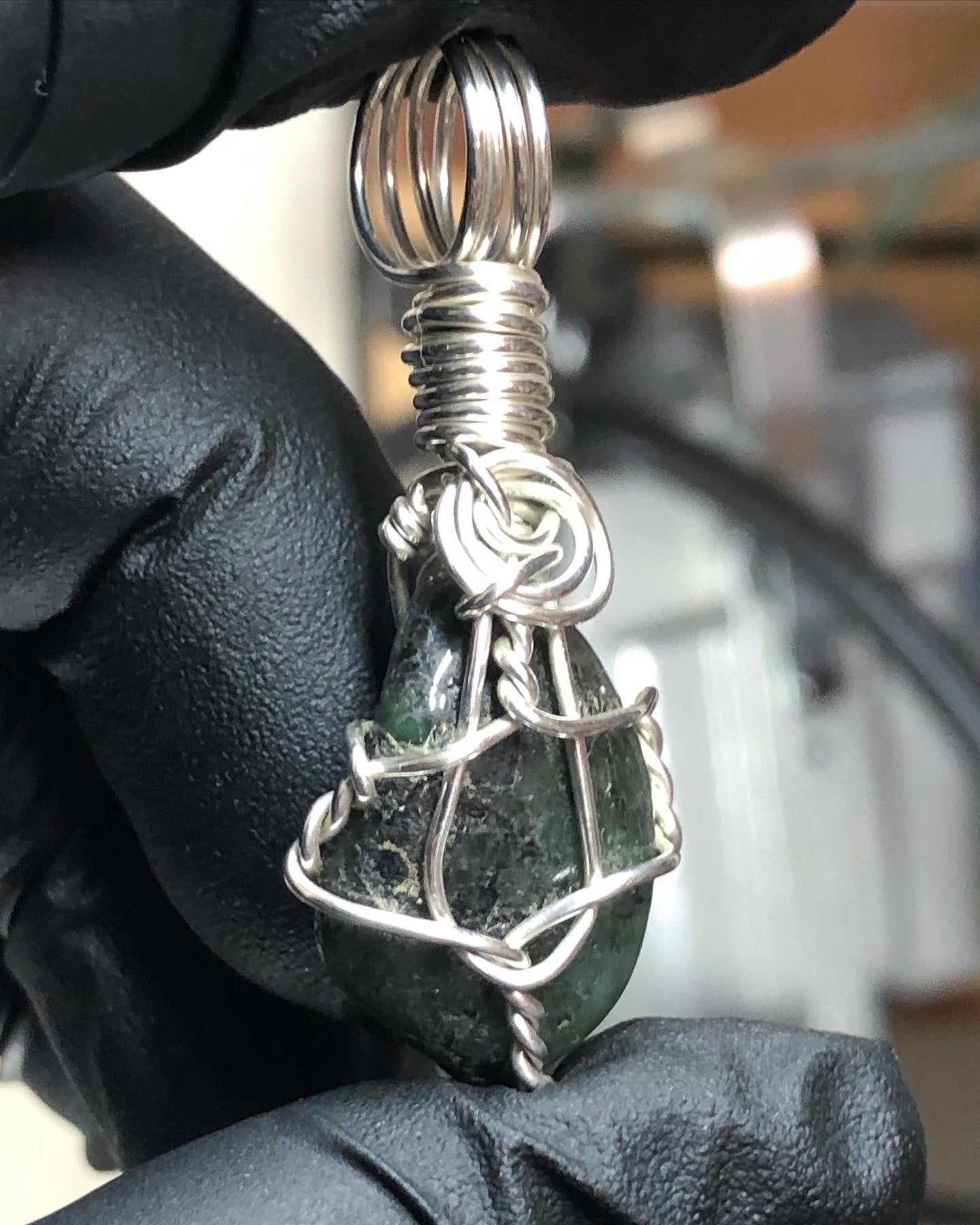 Emerald Tumble Sterling Silver Pendant - Mini Range