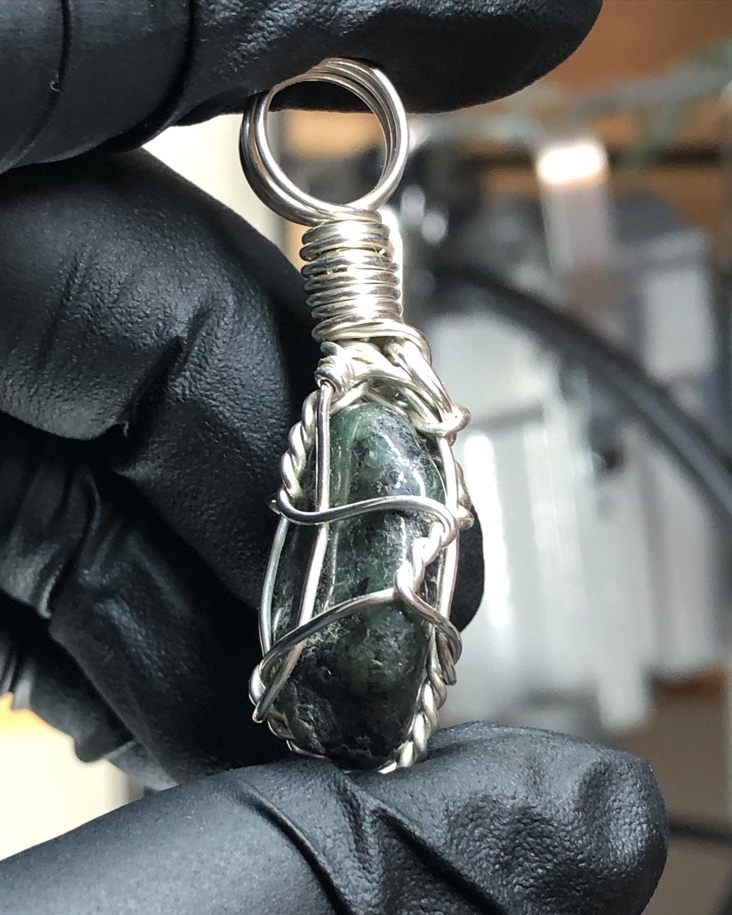 Emerald Tumble Sterling Silver Pendant - Mini Range