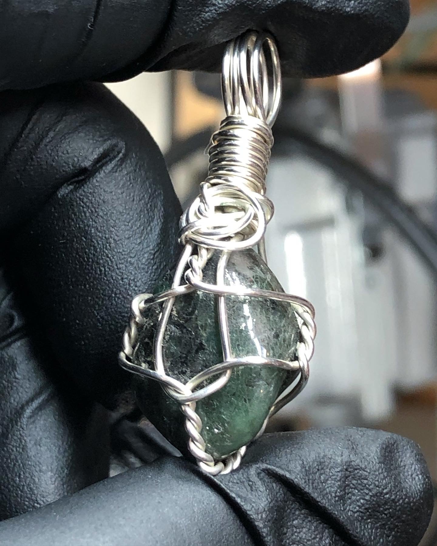 Emerald Tumble Sterling Silver Pendant - Mini Range