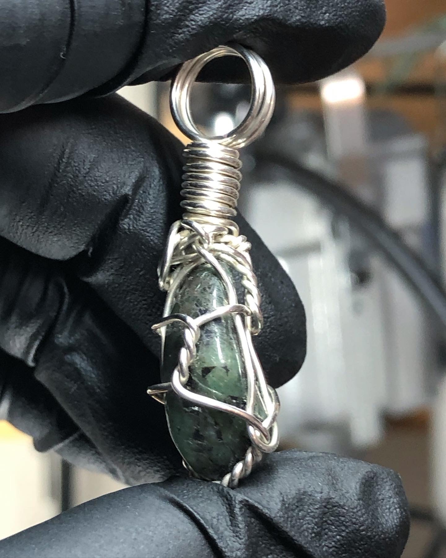 Emerald Tumble Sterling Silver Pendant - Mini Range