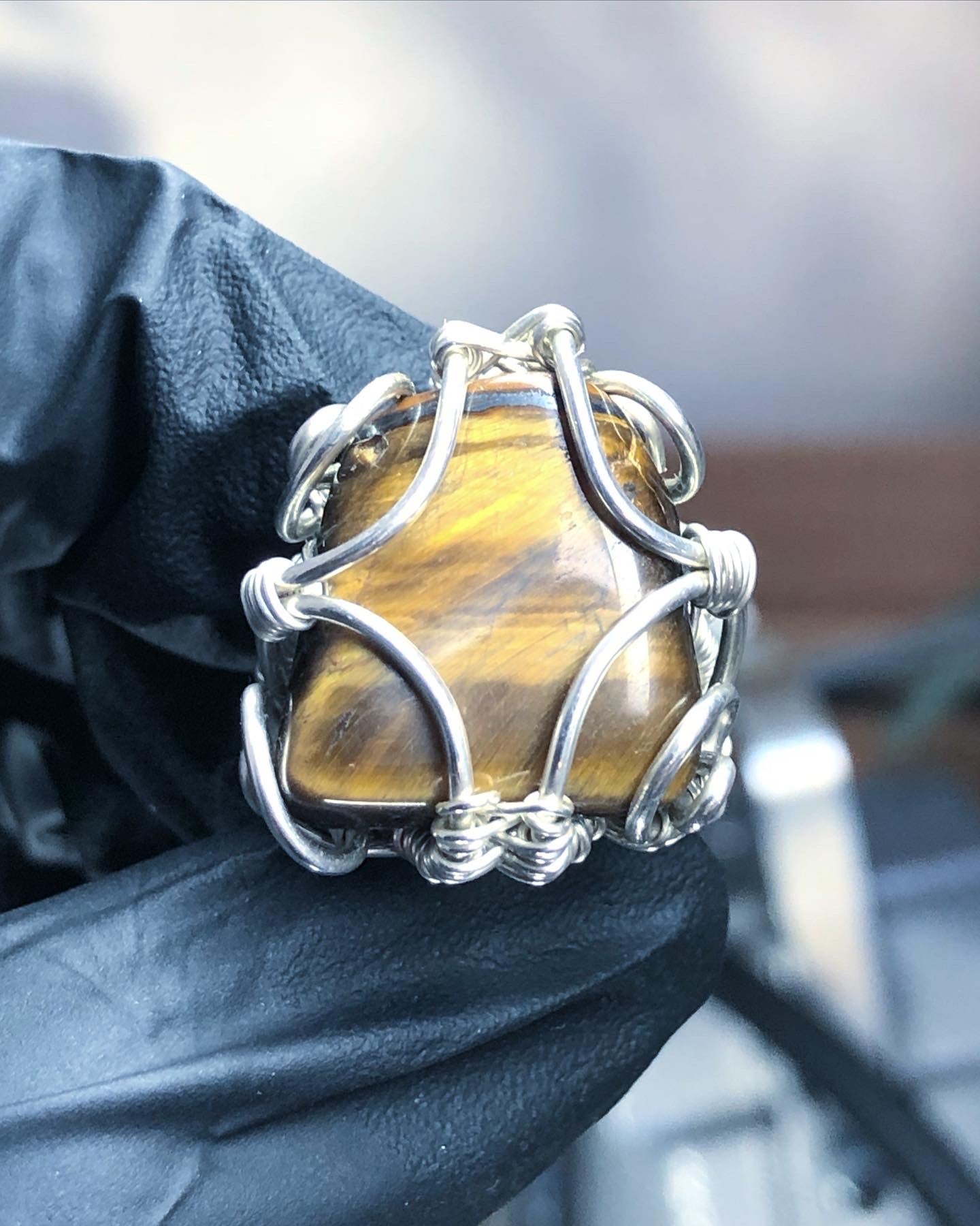 Tiger’s Eye Sterling Silver Ring - Bohemian Style