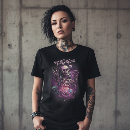 Alternative woman with concrete studio background