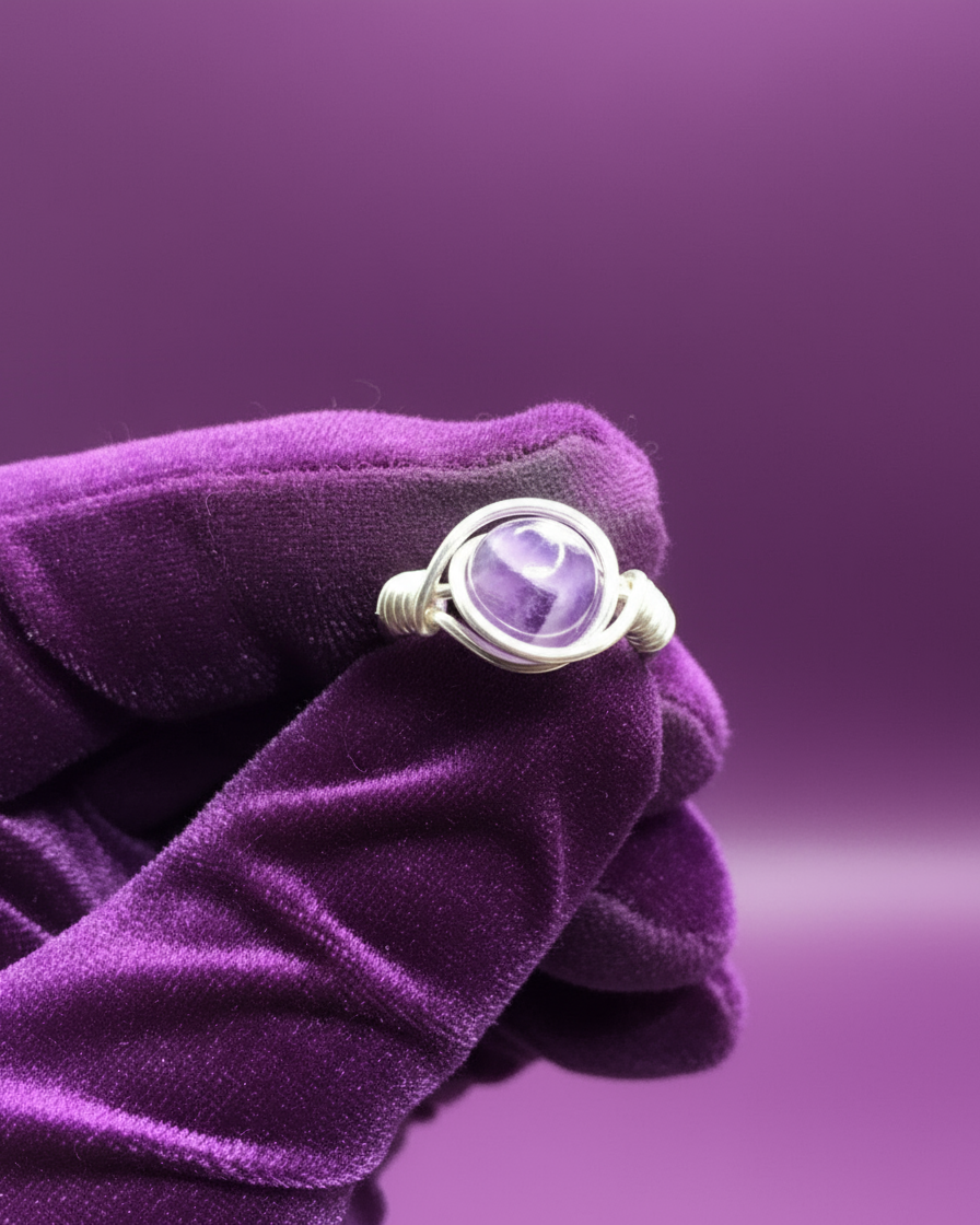 Amethyst Ring - Purple Velvet Glove