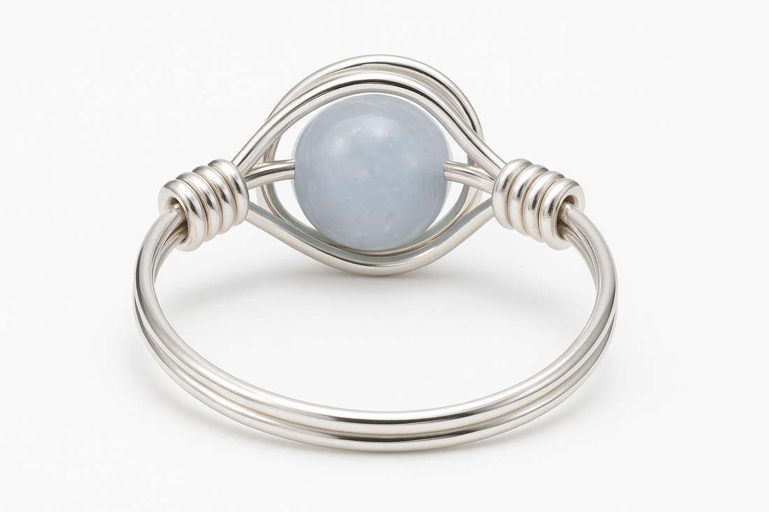 Aquamarine Ring Back View