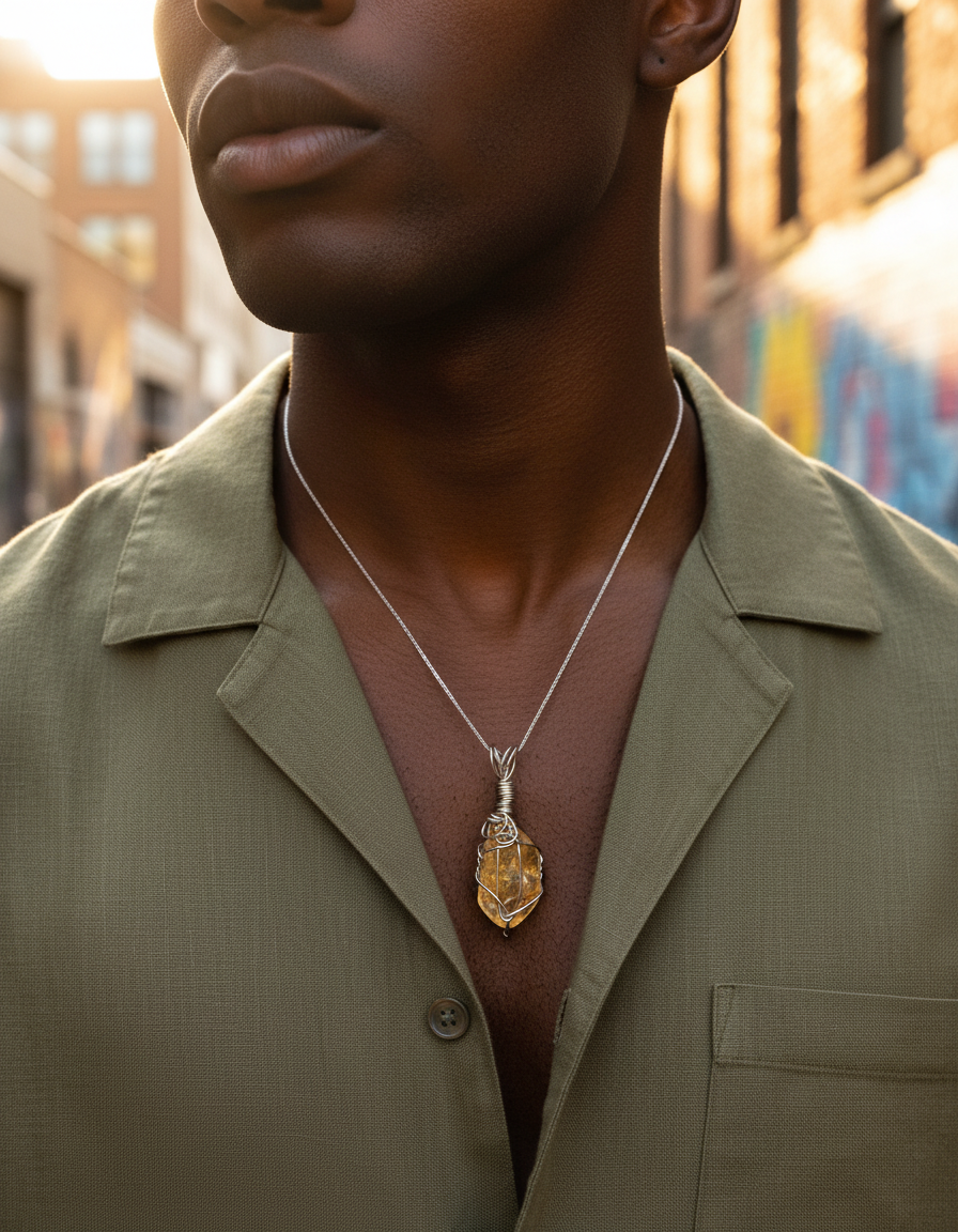 Black male model with properly connected chain