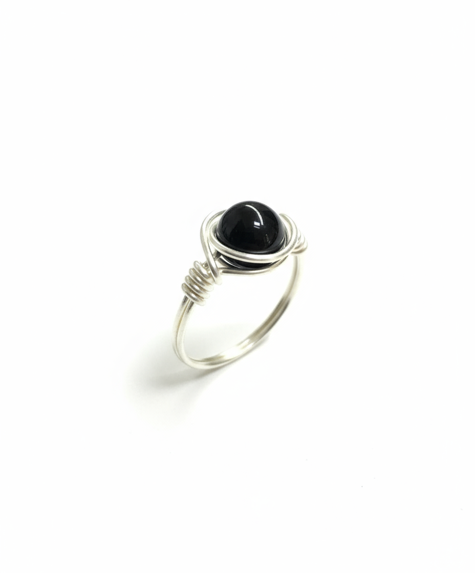 Black Onyx Ring - Three-Quarter View