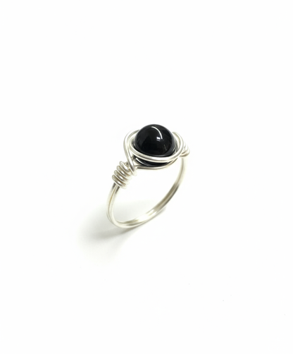 Black Onyx Ring - Three-Quarter View