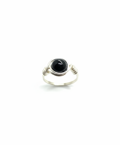 Black Onyx Ring - White Background