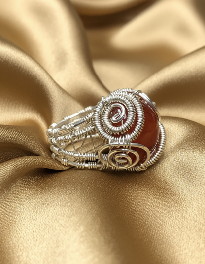 Carnelian Ring - Honey Satin