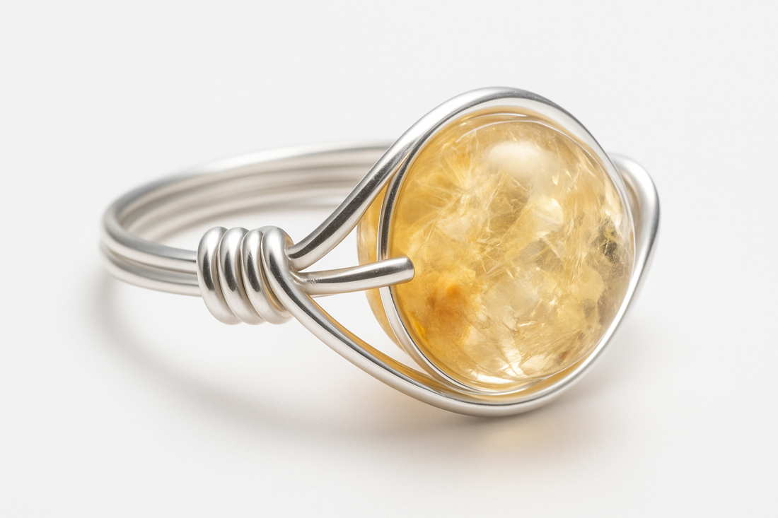 Citrine Ring Angled View