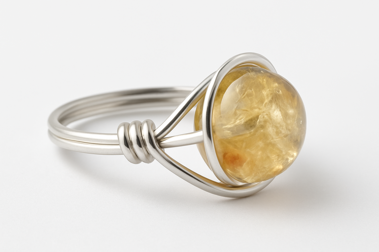 Citrine Ring Side View
