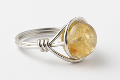 Citrine Ring Side View