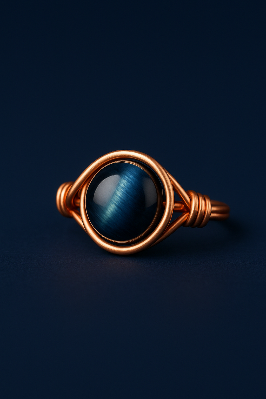 Deep navy blue background - different angle