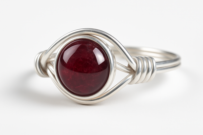 Garnet Ring Angled View