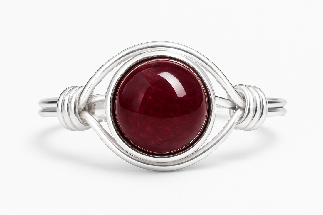 Garnet Ring Front View
