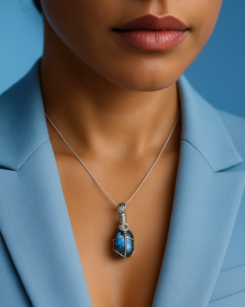 Labradorite 1.5cm Pendant - Hispanic Model