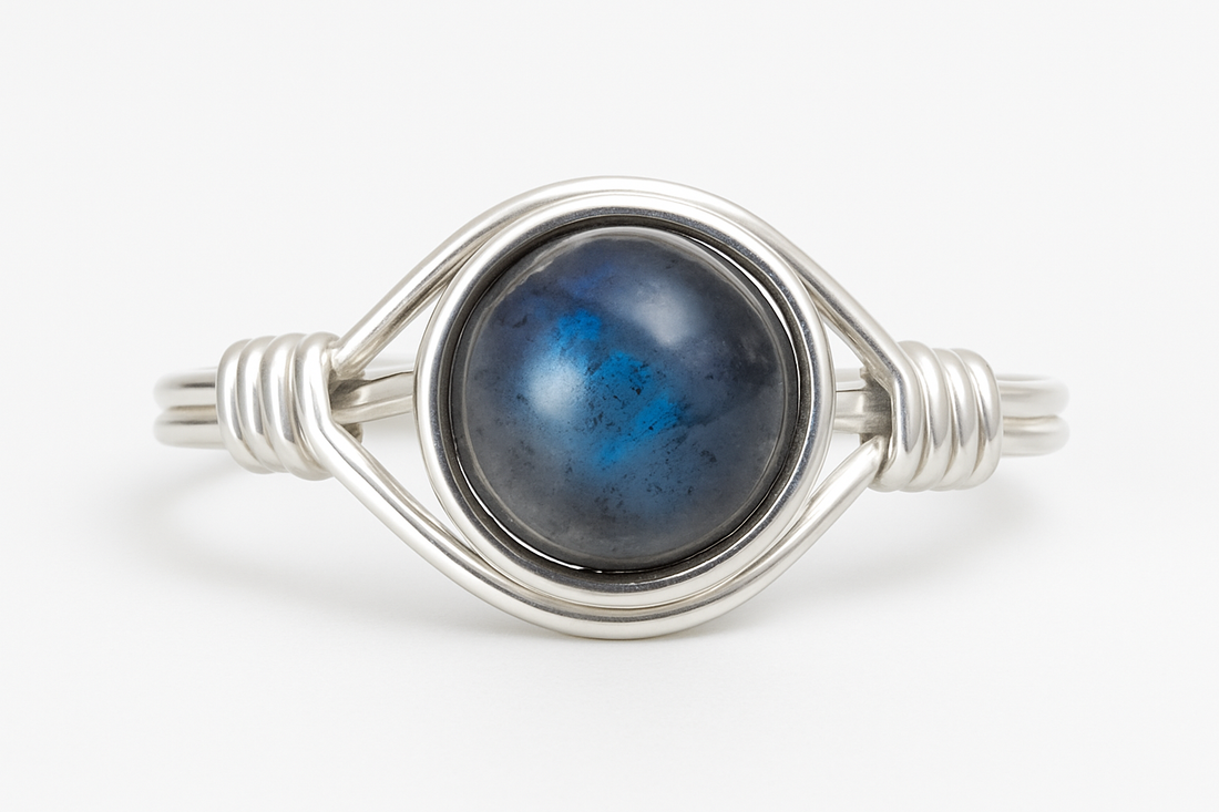Labradorite Ring Front View
