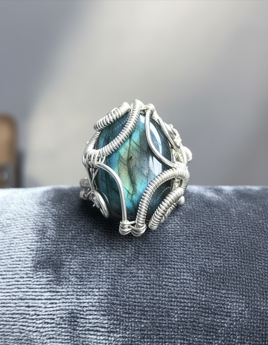 Labradorite Ring - Upright