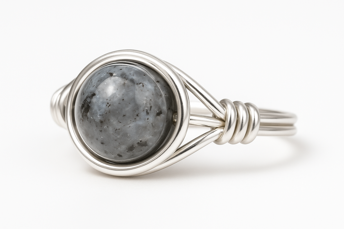 Larvikite Ring Angled View