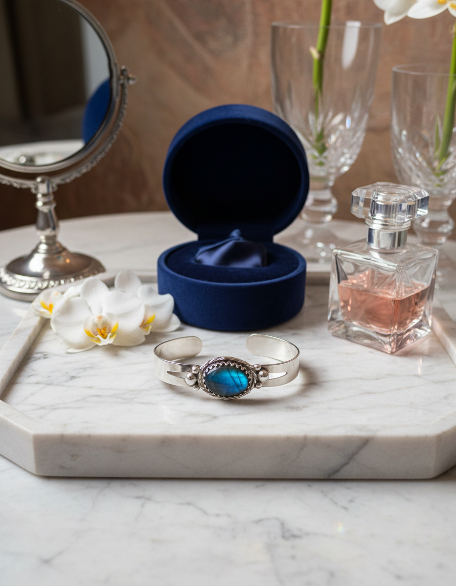 Luxury vanity setting with much smaller, properly proportioned bracelet