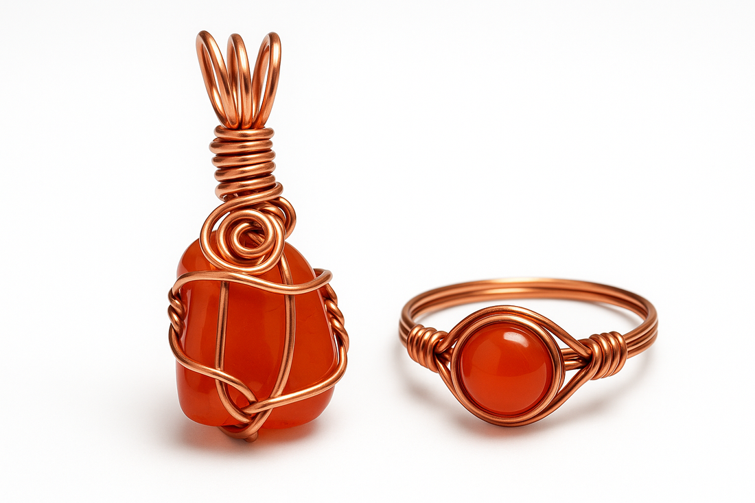 Natural Copper Carnelian Set Shot 1