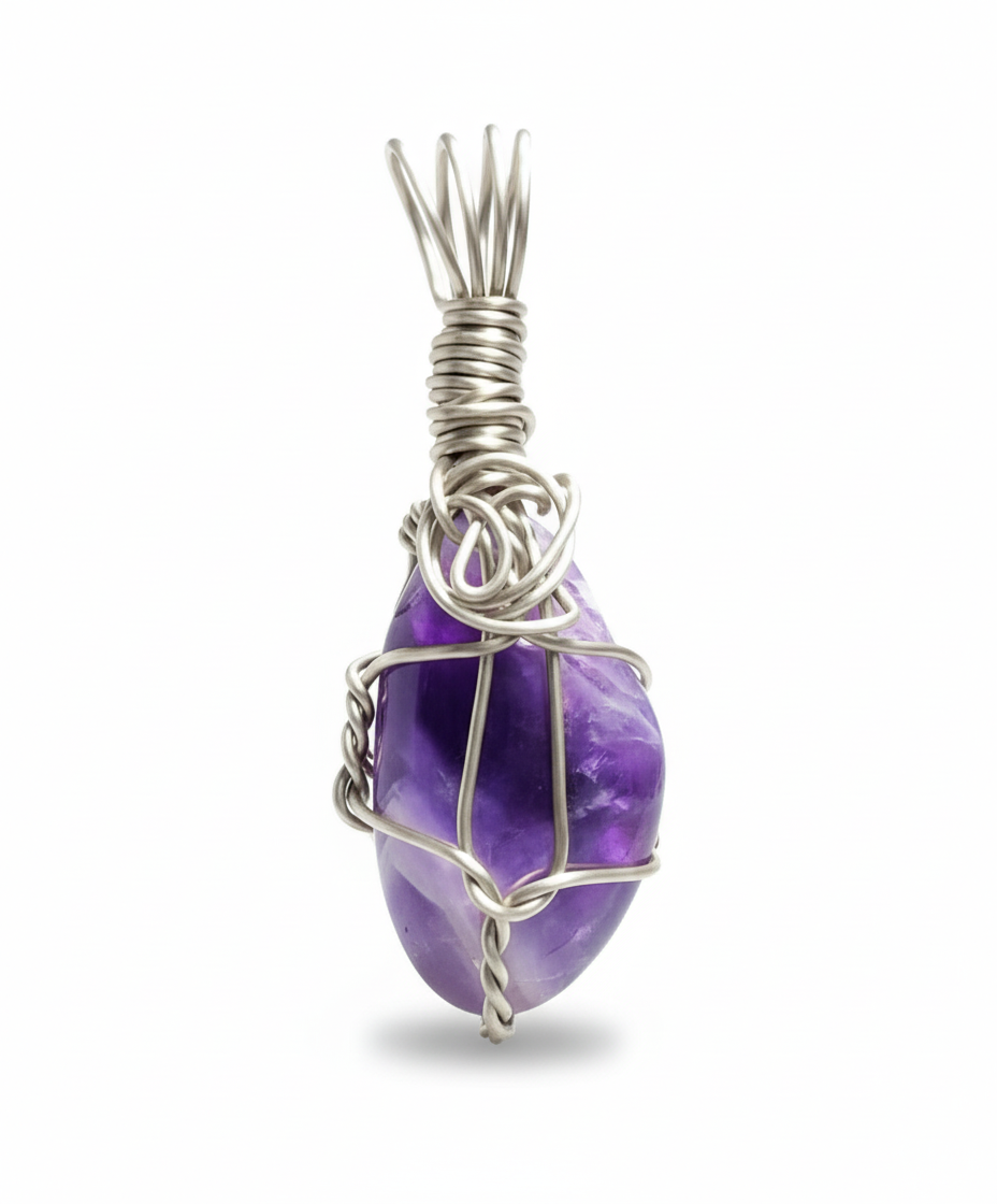 Second amethyst pendant soft lighting