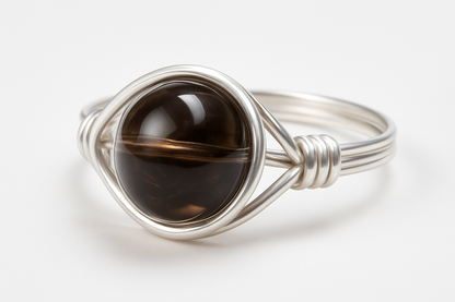 Smoky Quartz Ring Angled View