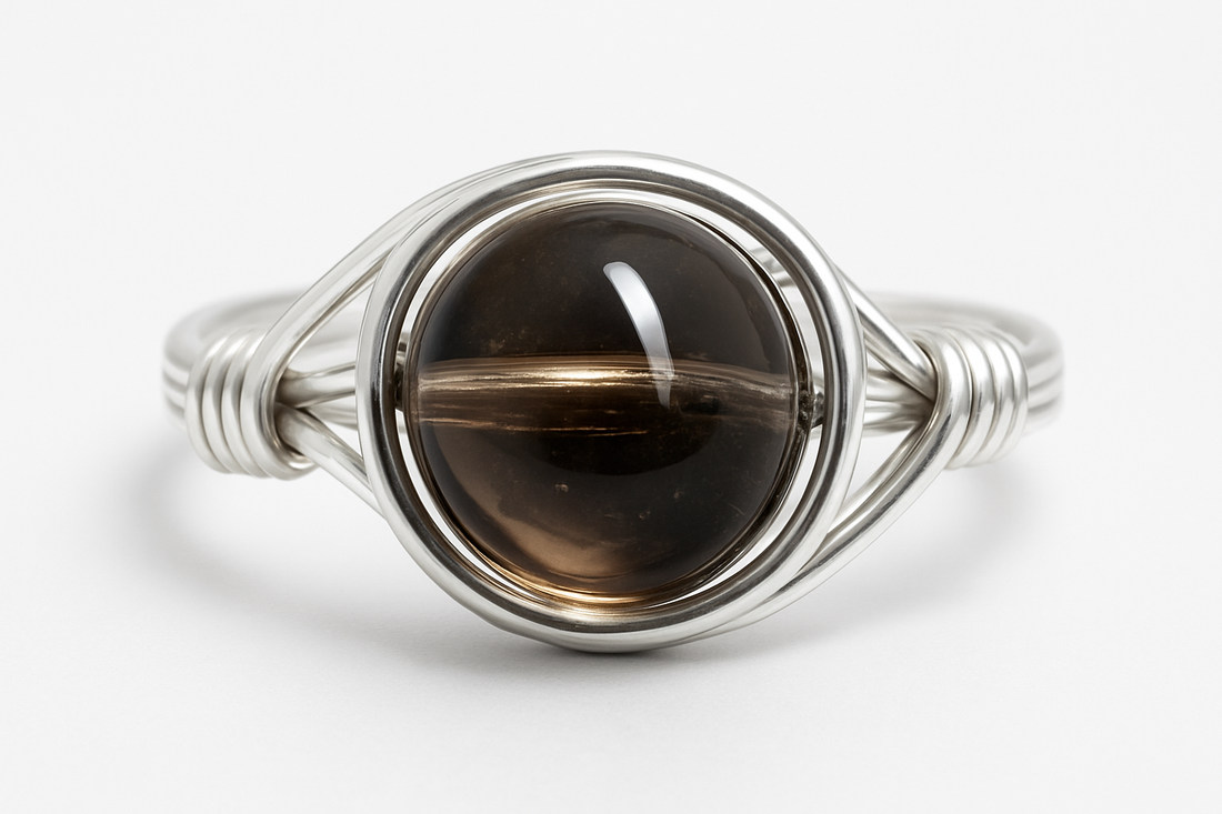Smoky Quartz Ring Front View