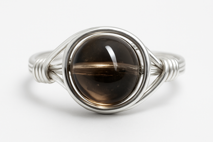 Smoky Quartz Ring Front View
