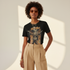 Studio shot - African descent female model in your t-shirt