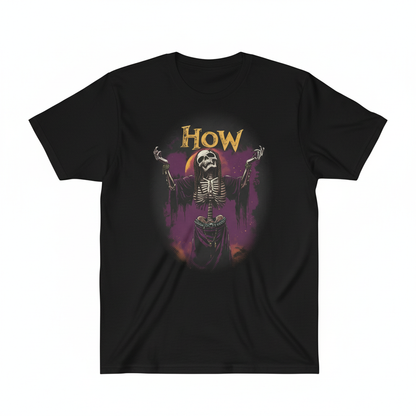 T-shirt laid flat on clean white background