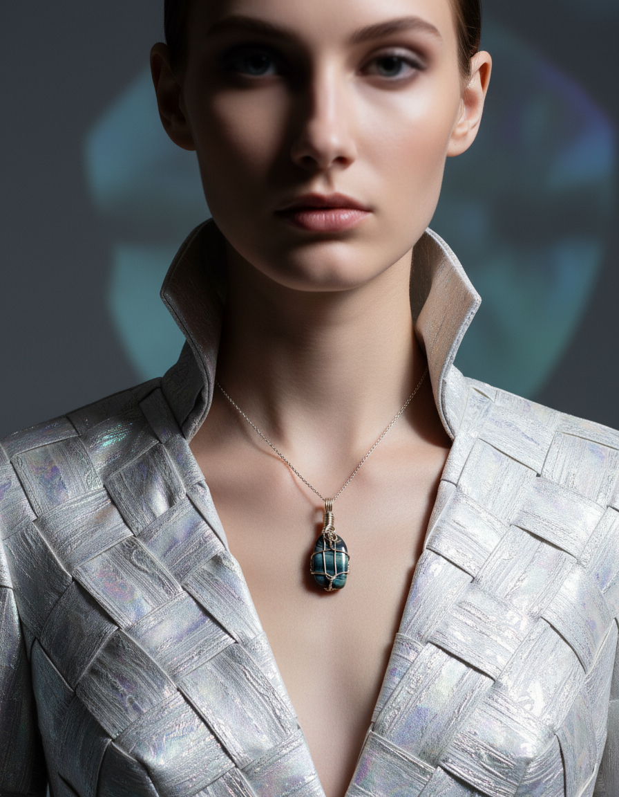 White supermodel tiny mini pendant
