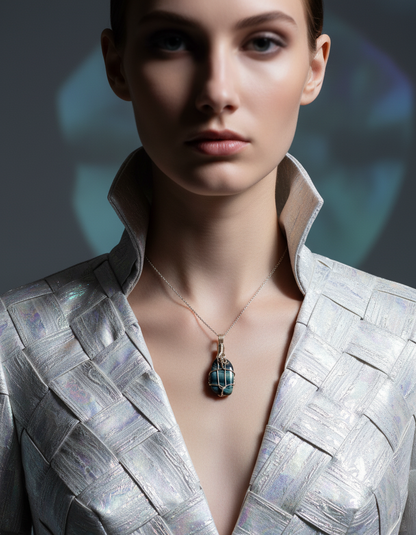 White supermodel tiny mini pendant