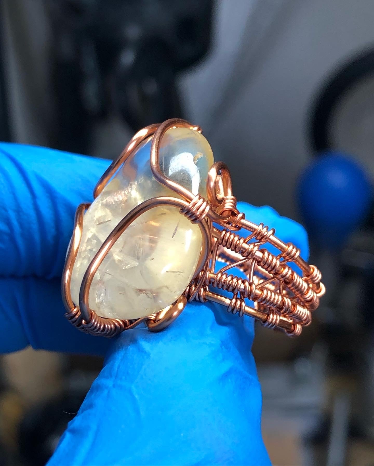 Citrine Ring Copper - Bohemian Style