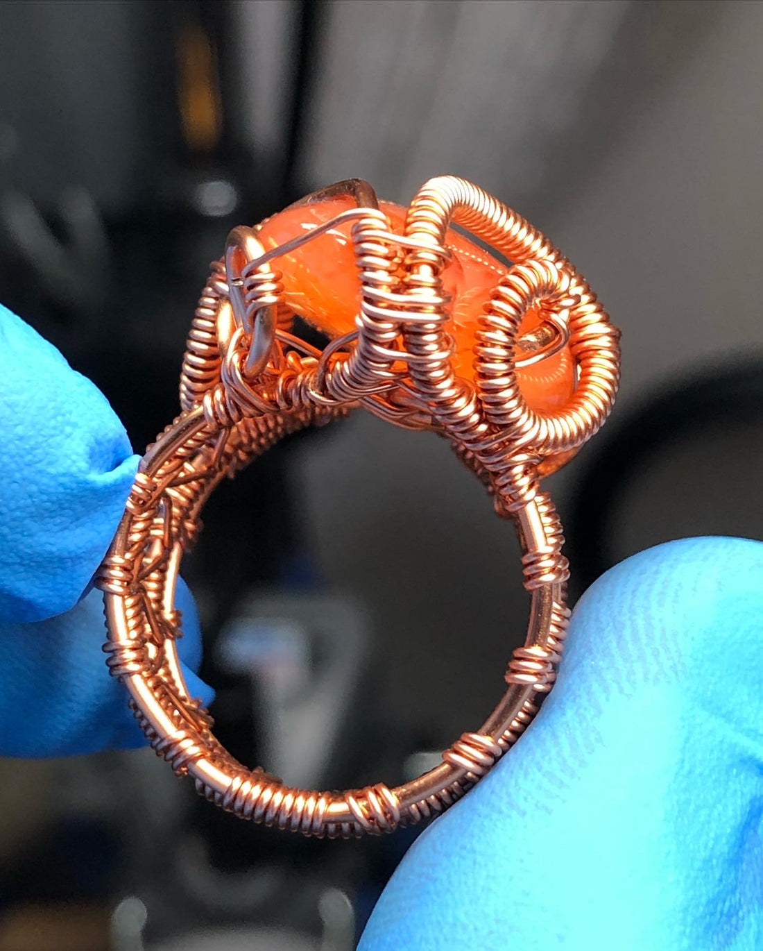 Carnelian Copper Ring Range - Dragon Style