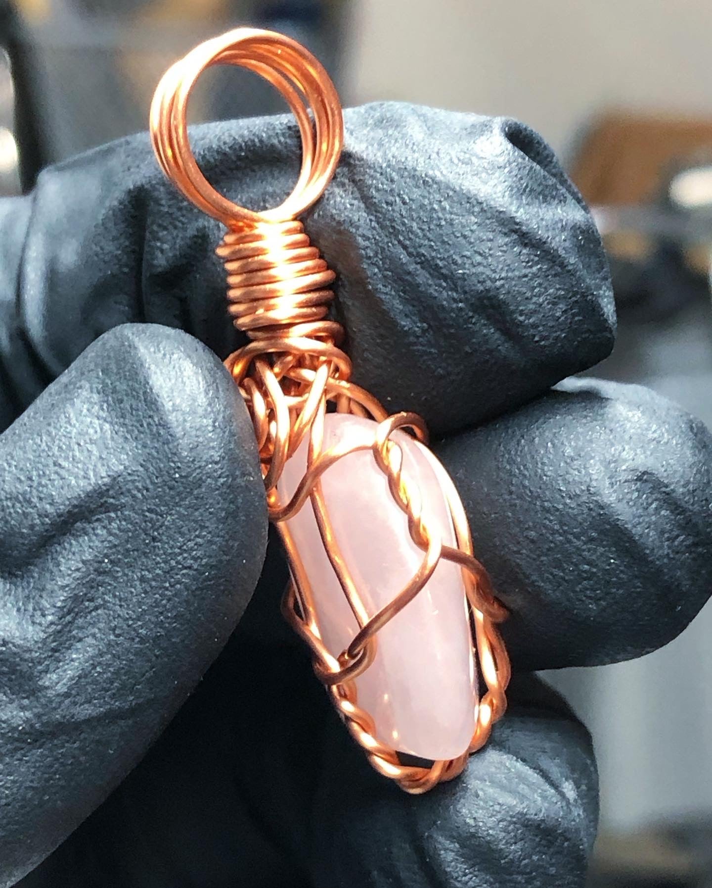 Rose Quartz Tumble Sterling Silver Pendant - Mini Range