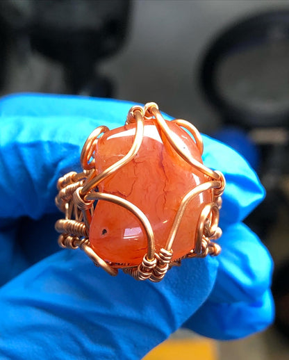 Carnelian Copper Ring Range - Bohemian Style