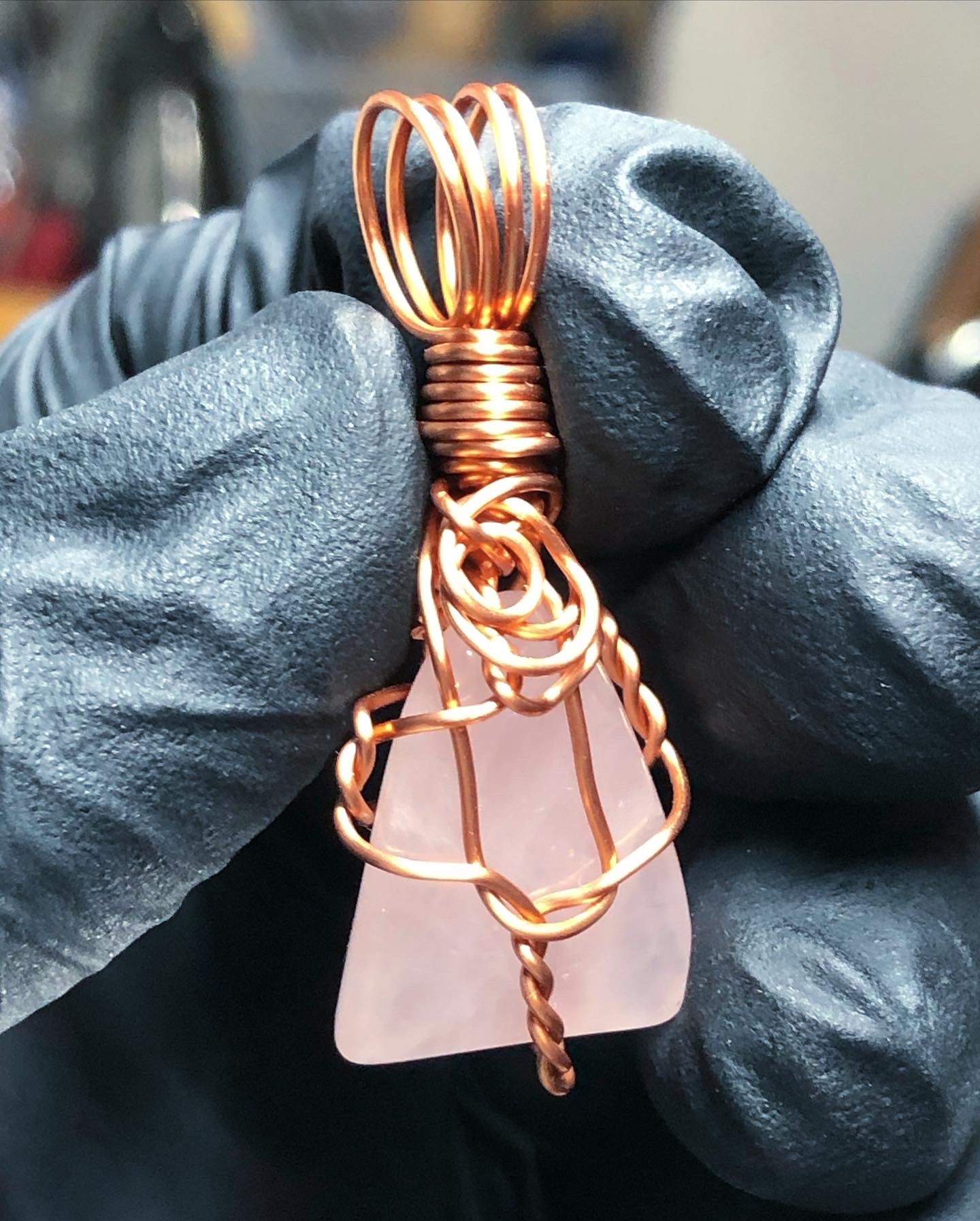 Rose Quartz Tumble Sterling Silver Pendant - Mini Range