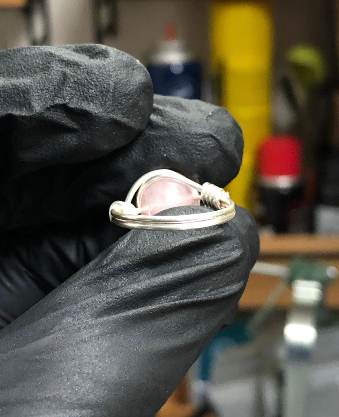 Rose Quartz 8mm Ring - Sterling Silver Petite Band - Buy One Get One Half Price